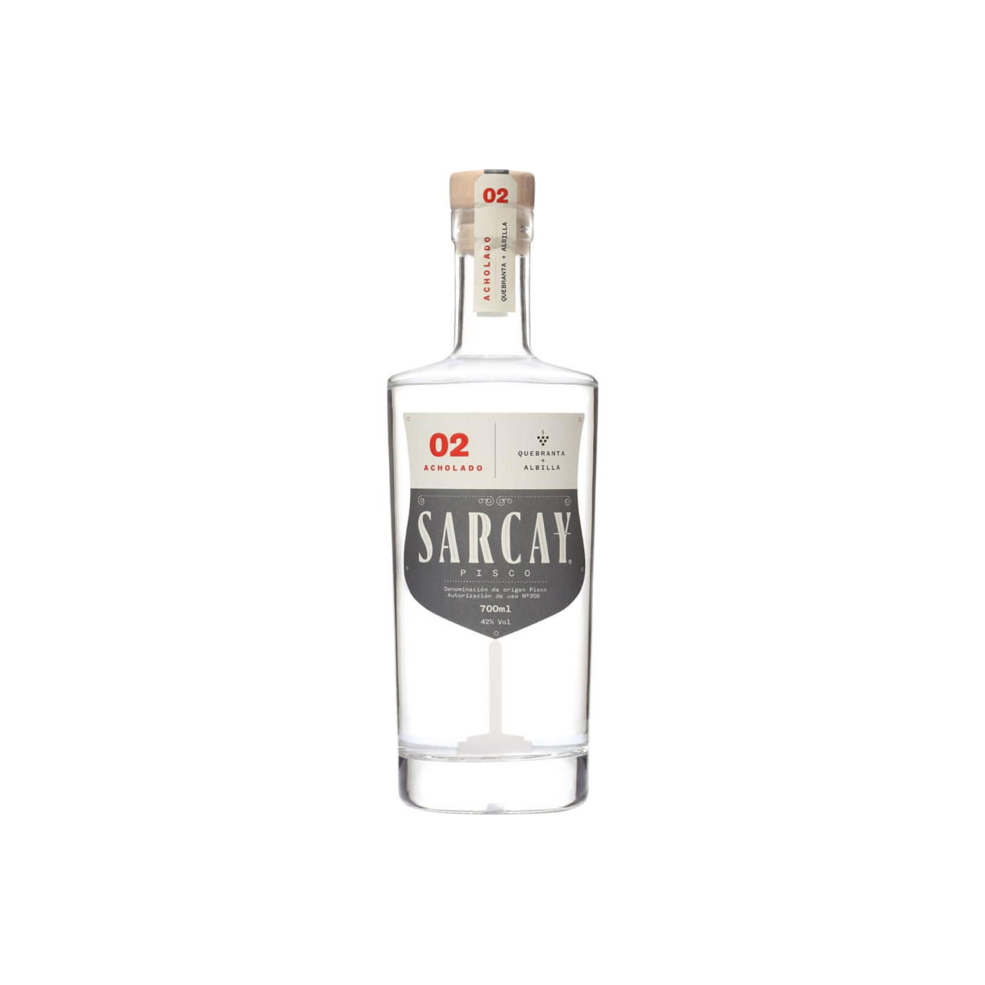Pisco Sarcay Quebranta Albilla 02 Acholado 700 ml