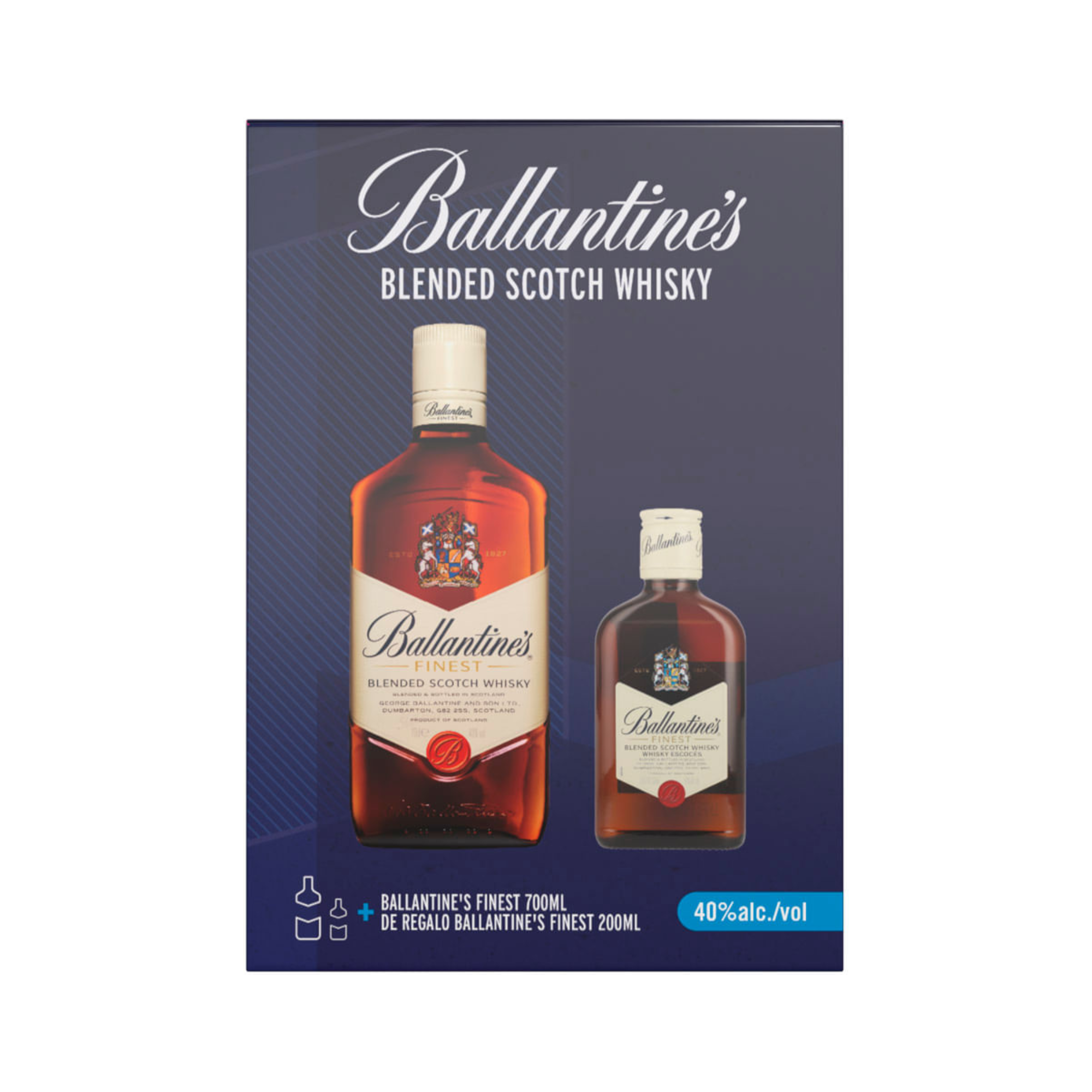 Pack Ballantines Finest: 700 ml + 200 ml