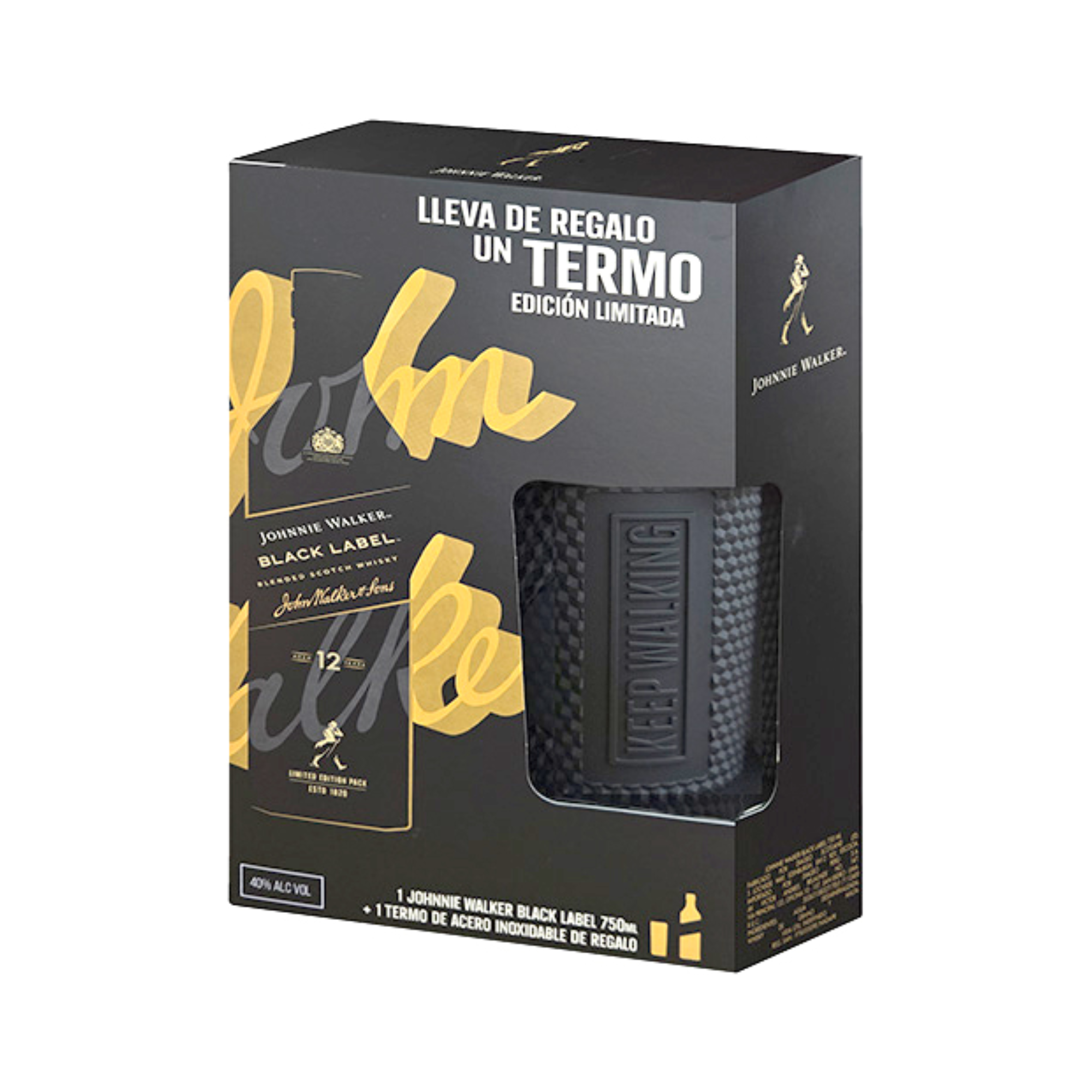 Pack Johnnie Walker Black Label 750 ml + Termo
