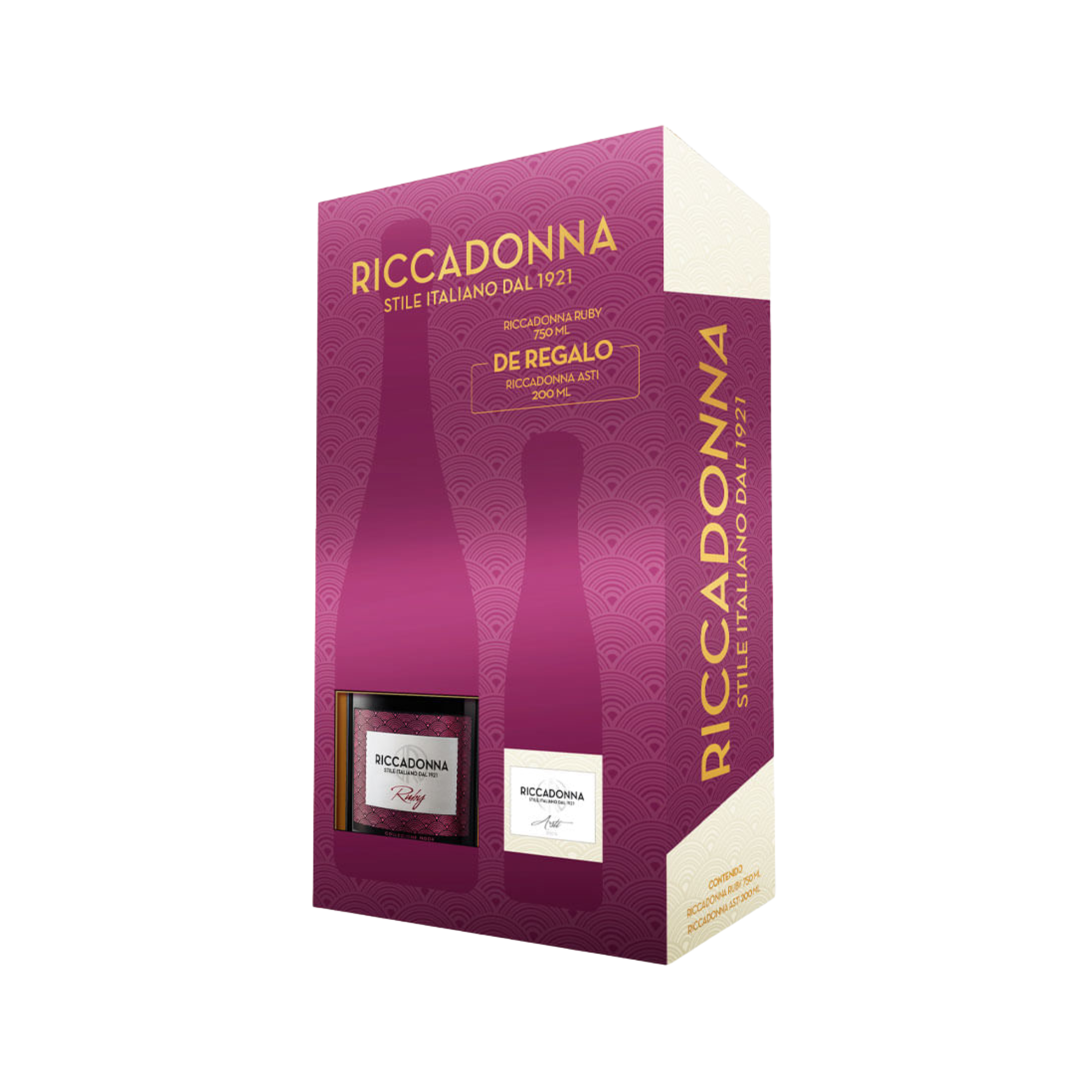Pack Riccadonna: Ruby 750 ml + Asti 200 ml