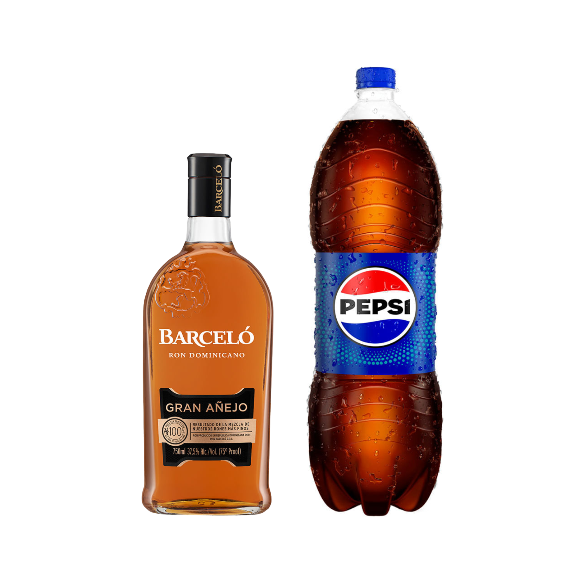 Combo Barcelo Gran Añejo 750 ml + Pepsi 2 lt