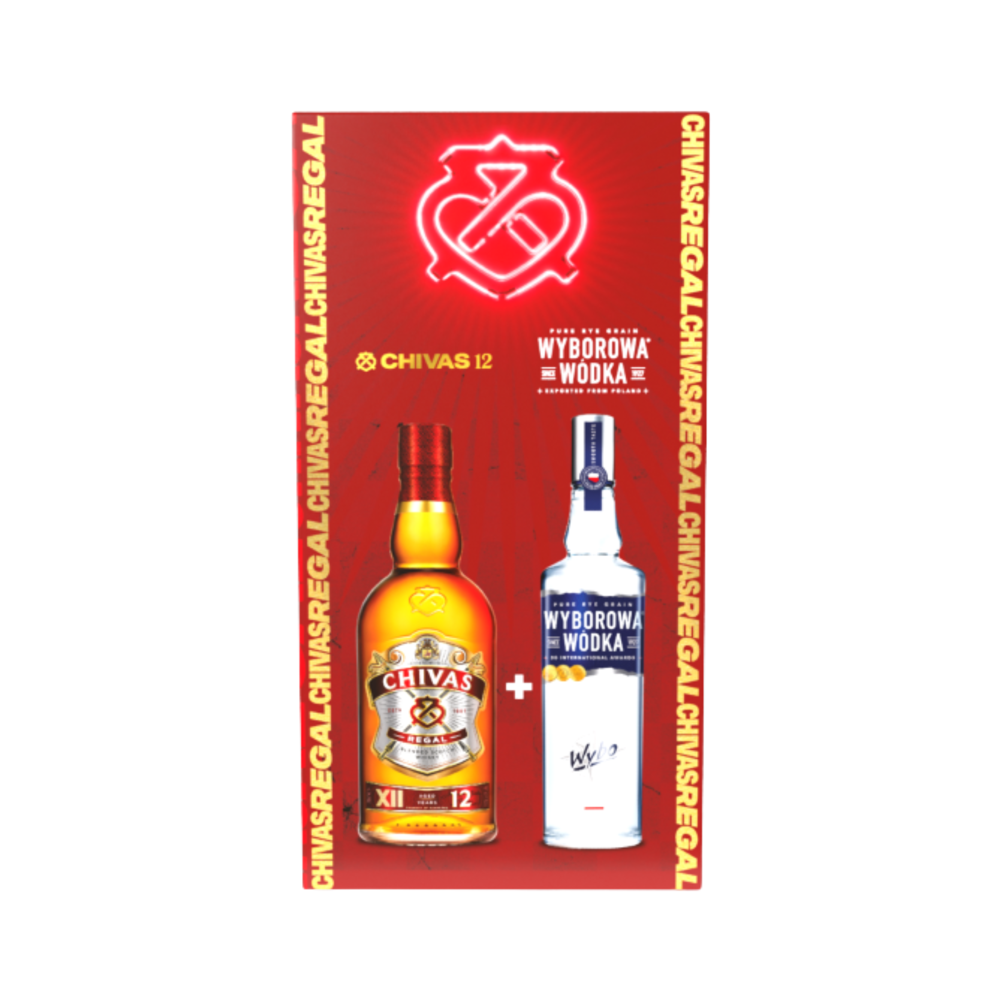Pack Chivas Regal 12 años 700 ml + Vodka Wyborowa 750 ml
