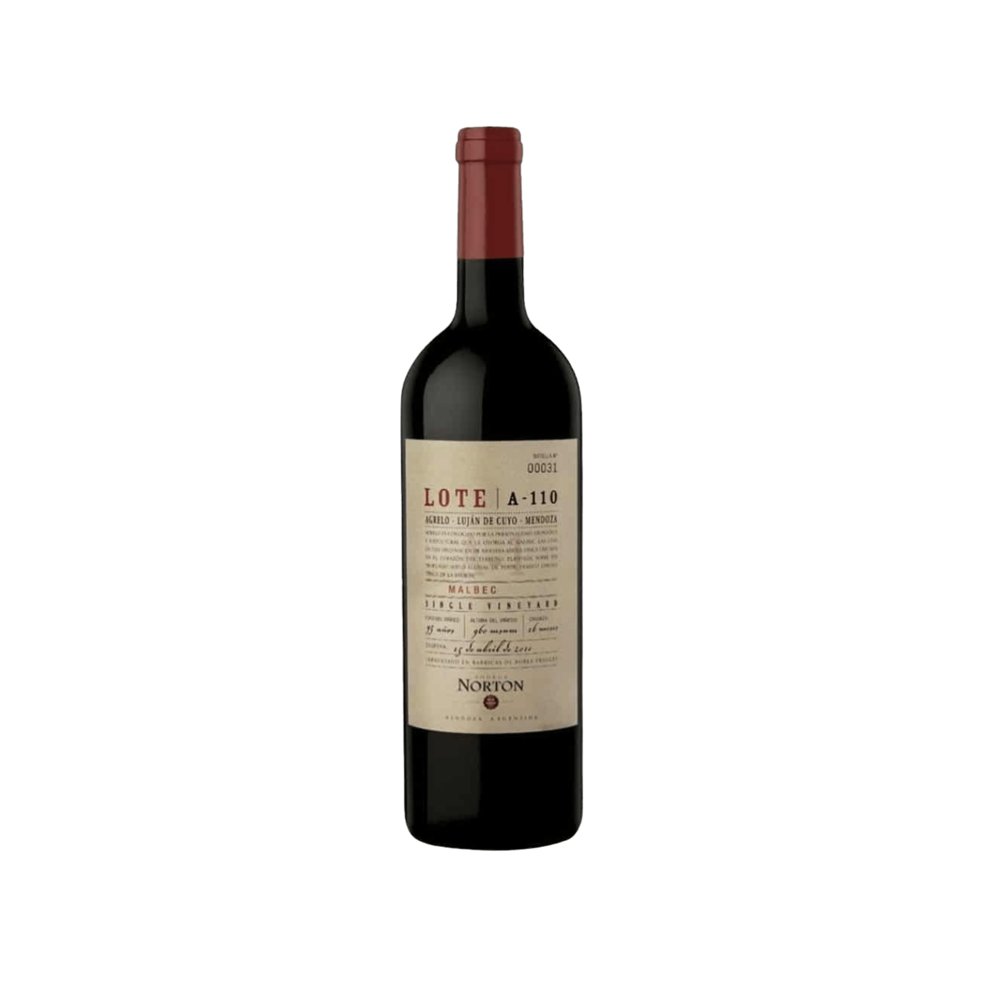 Vino Norton Lote Agrelo Malbec 750 ml