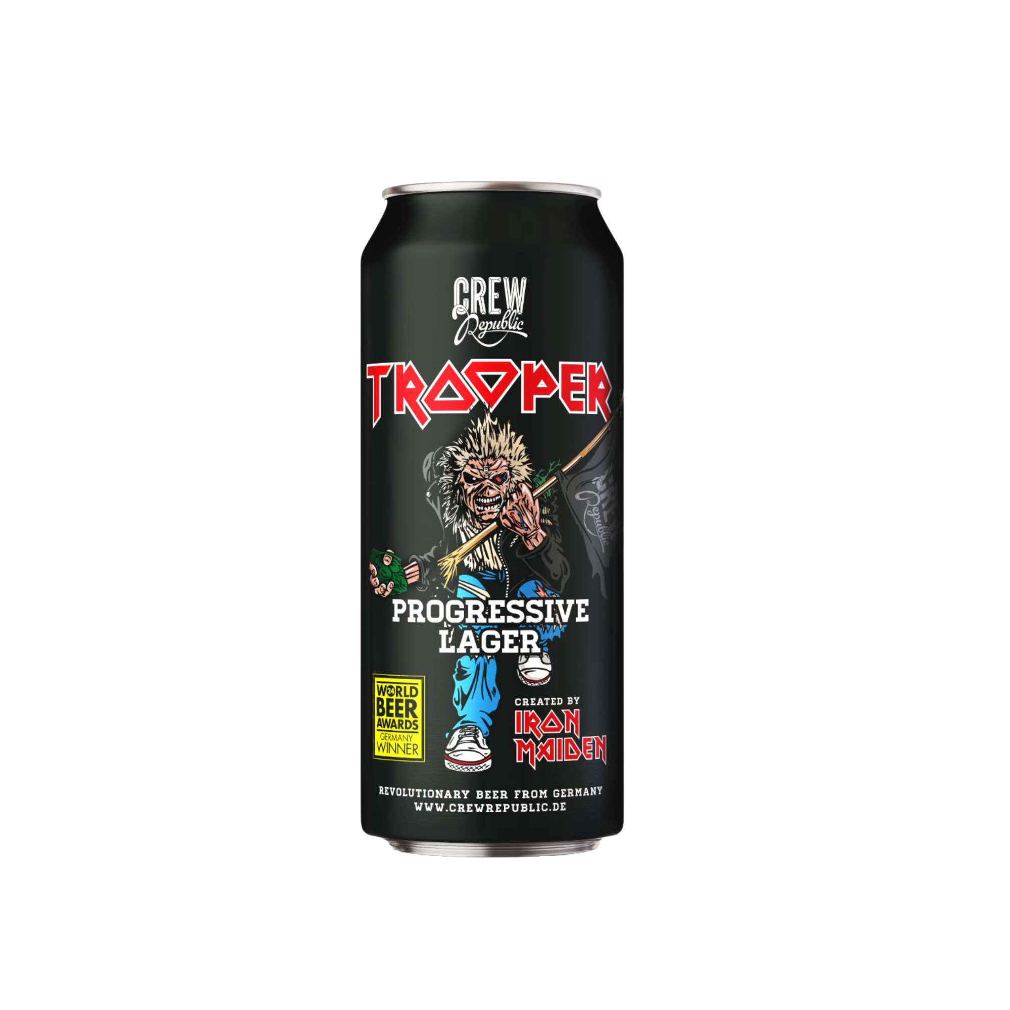 Cerveza Crew Republic Iron Maiden Trooper en lata 500 ml