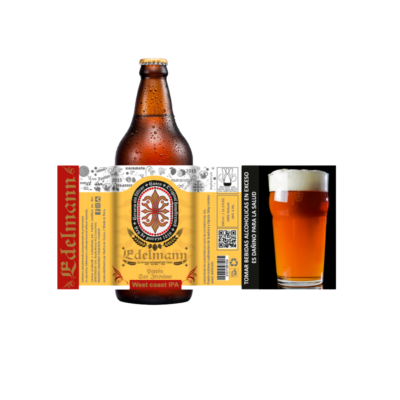 Cerveza Edelmann West Coast IPA en botella 330 ml