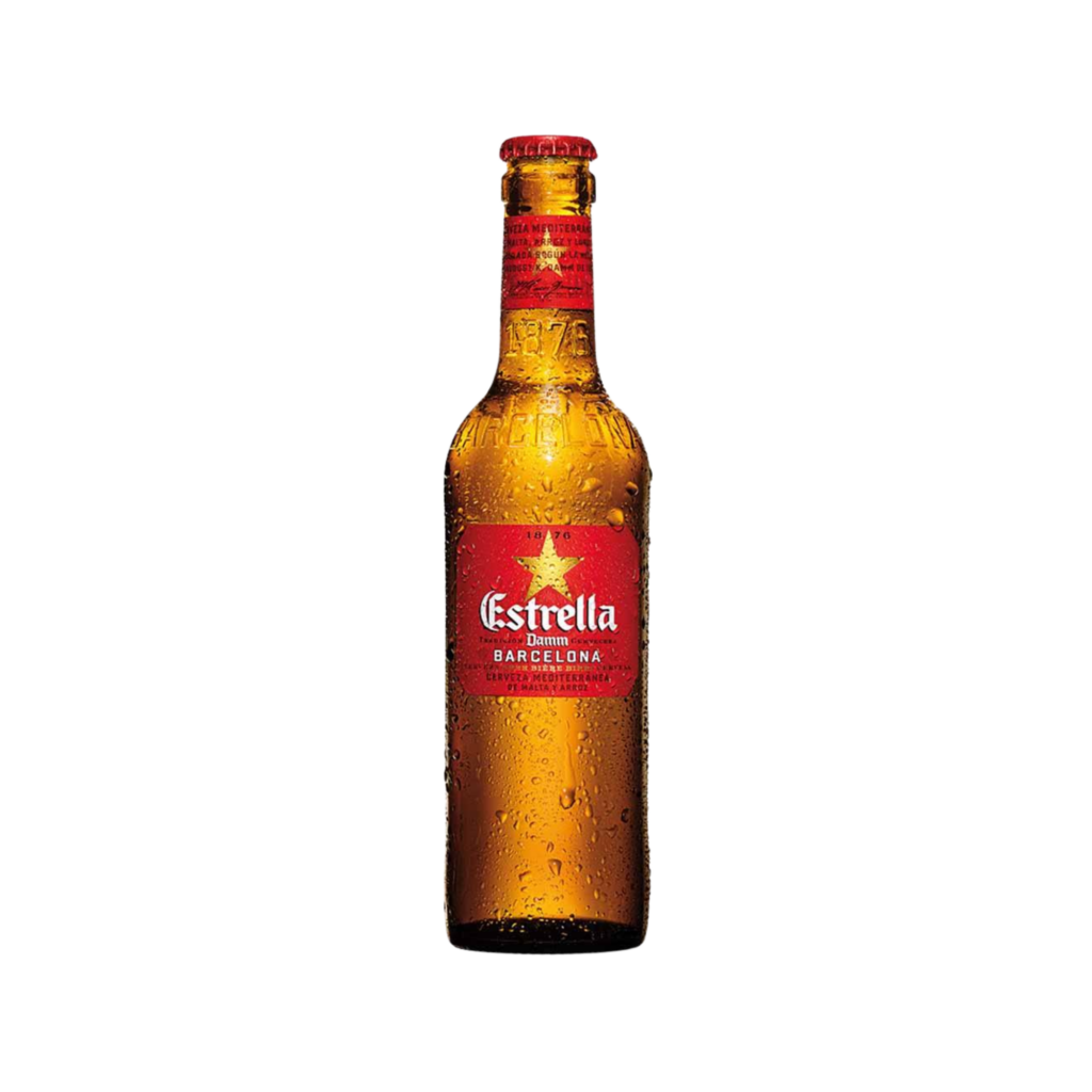 Cerveza Estrella Damm en botella 330 ml