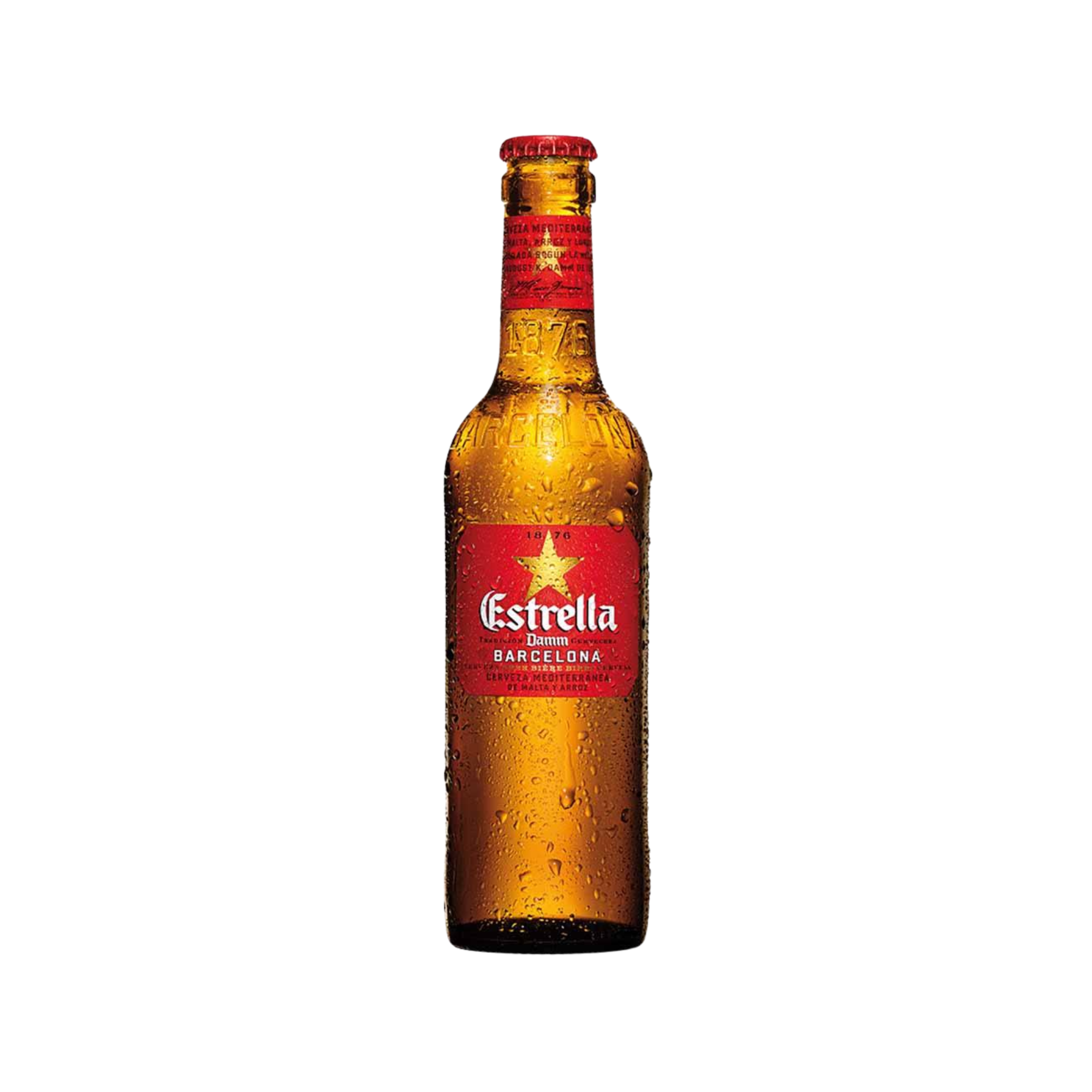 Cerveza Estrella Damm en botella 330 ml