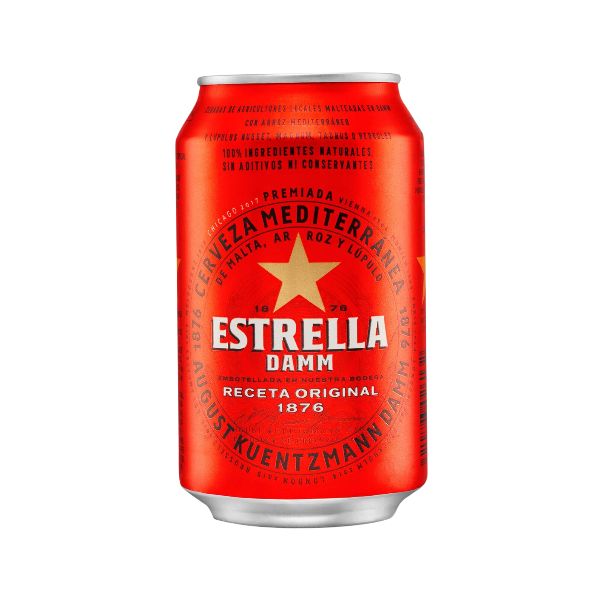 Cerveza Estrella Damm en lata 330 ml